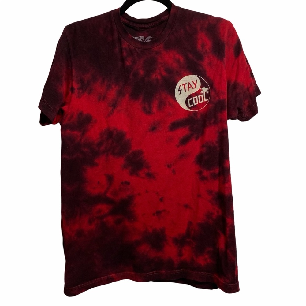 🖤5/$20 Black & Red Tie Dye Stay Cool Graphic Tee